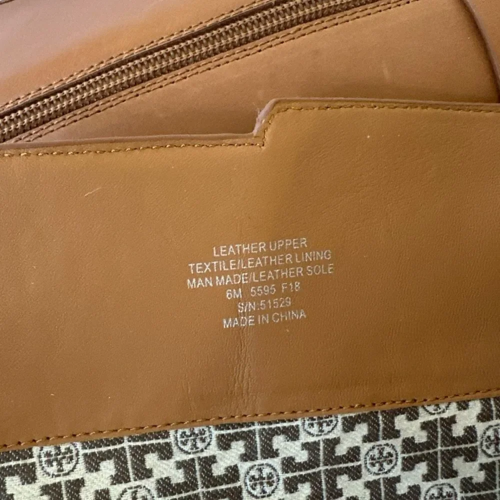 TORY BURCH Brooke Riding Boot Tan Calf Leather NEW - Picture 10 of 13